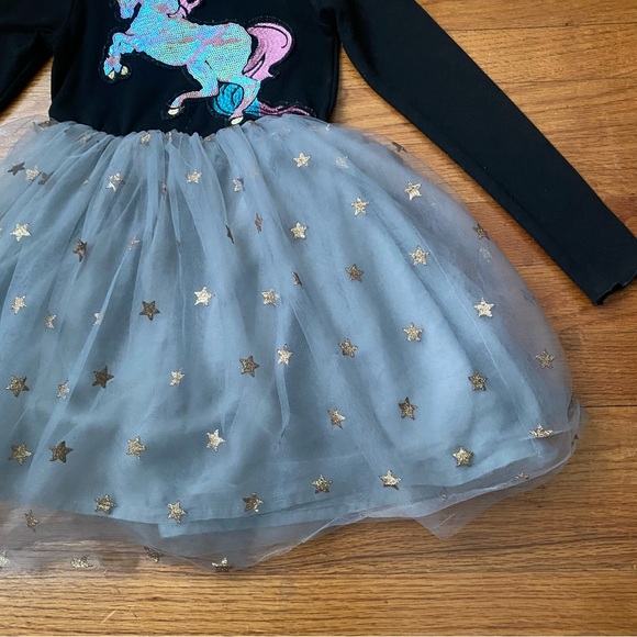 Lola + The Boys Unicorn Dress With Gold Stars - Picture 3 of 6